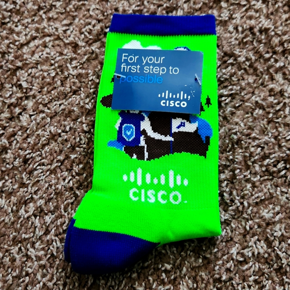 NEW Cisco Tech Change Your Password Socks Security Superhero One Size